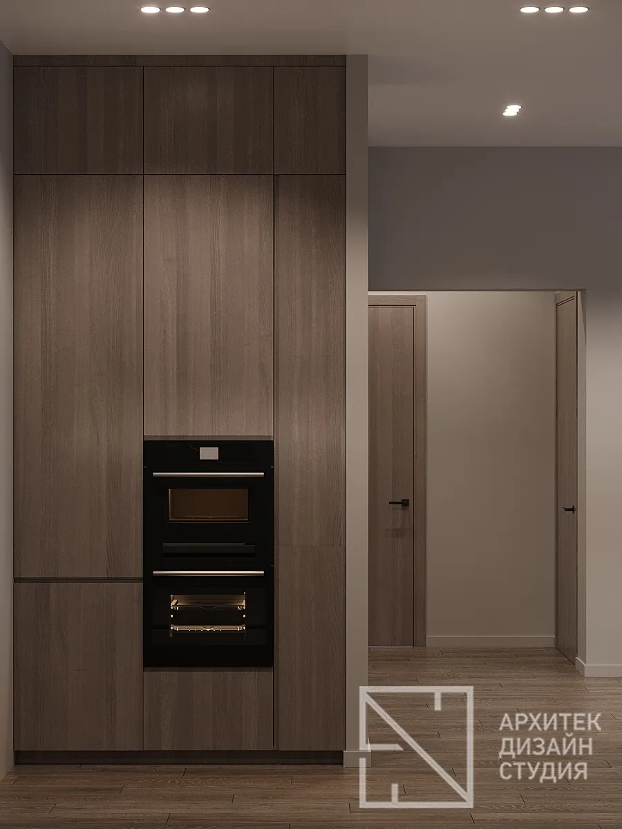 Дизайн интерьера квартиры в г. Красноярск по ул. Ладо Кецховели, 34 - Гостиная-кухня - Фото 8